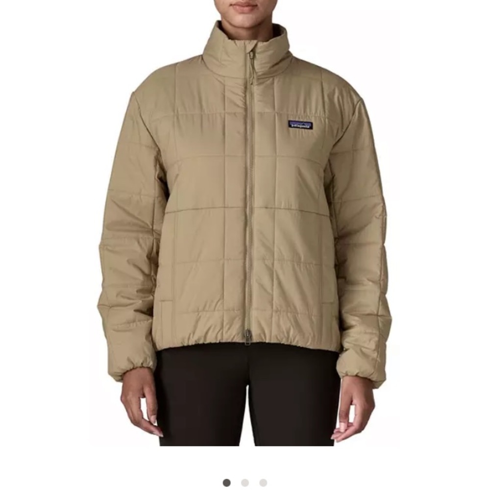 Patagonia NWT light Gust short puffer jacket in seabird gray taupe size XS